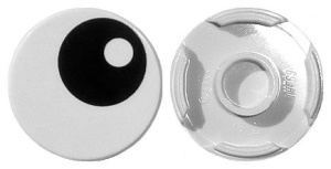 14769pb004-1 Tegel 2x2 rond met oog wit NIEUW *0L0000