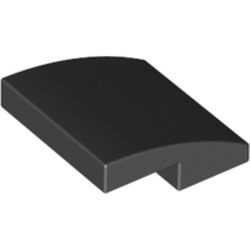 15068-11 Dakpan rond 2x2x2/3 geen noppen afgerond zwart NIEUW *1B102