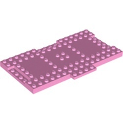 18922-104 Steen, 8X16x2/3 met 1x4 inkepingen en 1x4 plaat roze, helder NIEUW *