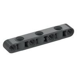 2391-11 Technic, Helbalk 1x7 dik GATEN BOVENOP zwart NIEUW *1D000