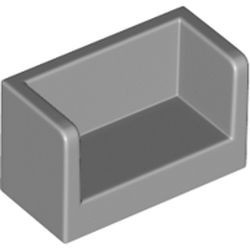 23969-86 Paneel 1x1x2 bankje met zijkanten grijs, licht (blauwachtig) NIEUW *1B019