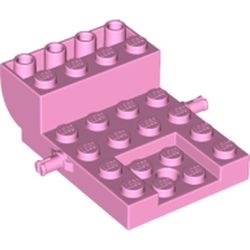 24055-104 Bodemplaat 4x6x1 2/3 gebogen roze, helder NIEUW *3D000