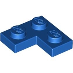 2420-7G Platte plaat 2x2 hoek blauw gebruikt *1B374