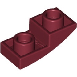 24201-59 Omgekeerde dakpan 2x1 rond rood, donker NIEUW *1B105