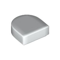 24246-1 Tegel 1x2 halve circel (Stadium) wit NIEUW *1B140