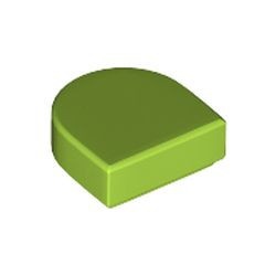 24246-34 Tegel 1x2 halve circel (Stadium) lime NIEUW *5A077