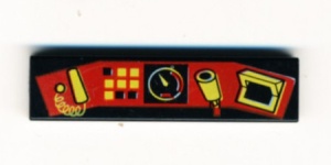 2431px1-11 Tegel 1x4 Diverse meters (trein) zwart NIEUW *0K000