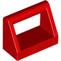 2432-5 Tegel 1x2 met hendel bovenop rood NIEUW *1B296