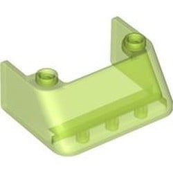 2437-108 Autoruit 3x4x1 1/3 (schuin 45 graden ) (lang zijstuk) transparant heldergroen NIEUW *
