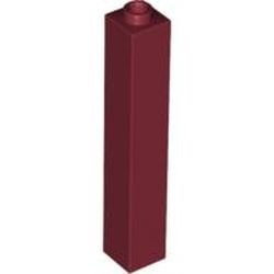 2453a-59G Steen 1x1x5 OPEN nop rood, donker gebruikt *1D004