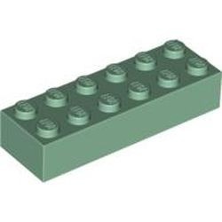 2456-48G Steen 2x6 groen, zandkleurig gebruikt *5K0000