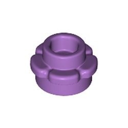 24866-157 Bloem- Platte plaat 1x1 bloem VIJF blaadjes lavender, midden NIEUW *5C077