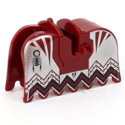 2490pb04-59 Zadel met bepantsering rood, donker NIEUW *0D000