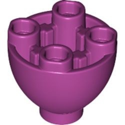 24947-71 Steen, 2x2x1 dome BODEM MET NOPPEN magenta NIEUW *5C067