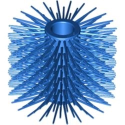 2498-7G Borstel straatveger/carwash blauw gebruikt *1R0000