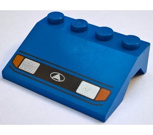 2513pb04-7G Spatbord 3x4 met koplampen blauw gebruikt *5S048