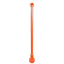 2569-18 Antenne 1x8 noppen hoog transparant neonoranje NIEUW *1B053