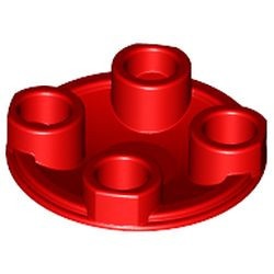 2654-5G Platte plaat 2x2 rond afgeronde bodem rood gebruikt *1B336