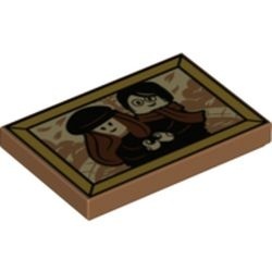 26603pb095-120 Tegel 2x3 Lily en James portret caramel, midden NIEUW *0L0000