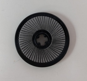 2723pb041-11G Technic Disk 3x3 met zwarte en zilveren streepjes (Sticker) zwart gebruikt *5S002