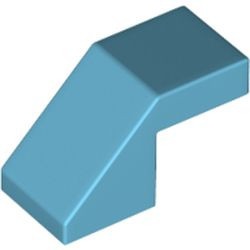 28192-156 Dakpan 45 graden 1x2 geknakt ZONDER NOP blauw, middenazuur NIEUW *1B195