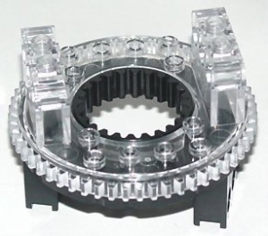 2856c02-11G Technic Draaischijf type 1 Zwarte boven transpante top (PAKKETPOST) zwart gebruikt *5D000