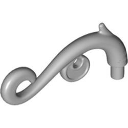 28870-86 Plantensteel/sierstuk gebogen met blaadje grijs, licht (blauwachtig) NIEUW *0L0000