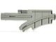 2890-9G Monorail wissel links lichtgrijs (klassiek) gebruikt *5D0000 - Img 1