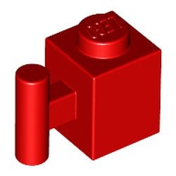 2921-5 Steen 1x1 met handvat rood NIEUW *1B032