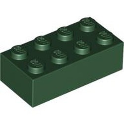3001-80G Steen 2x4 groen, donker gebruikt *1A062