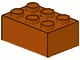 3002-68G Steen 2x3 oranje, donker gebruikt *1A057
