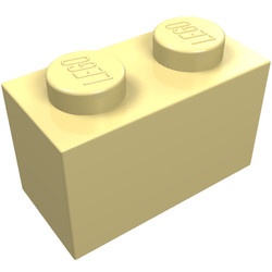 3004-33 Steen 1x2 geel, licht NIEUW *1B006