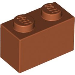 3004-68 Steen 1x2 oranje, donker NIEUW *1B006
