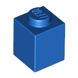 3005-7B BULK: 100x Steen 1x1 blauw NIEUW *