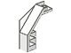 30079-1G Paneel 3x3x3 gebogen hoek (top) wit gebruikt *1F019