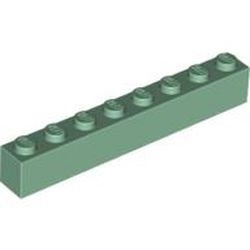 3008-48G Steen 1x8 groen, zandkleurig gebruikt *1A030