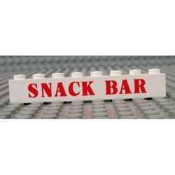 3008pb013b-1G Steen 1x8 SNACK BAR wit gebruikt *5V08-02