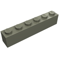 3009-10 Steen 1x6 donker, grijs (klassiek) NIEUW *5K0000