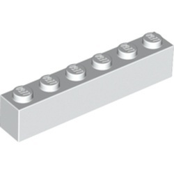 3009-1G Steen 1x6 wit gebruikt *1A022