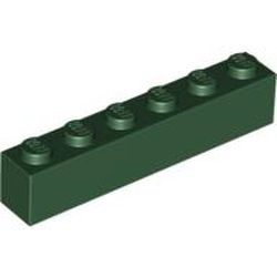 3009-80G Steen 1x6 groen, donker gebruikt *1A026