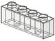 3010-12G Steen 1x4 transparant gebruikt *1A019