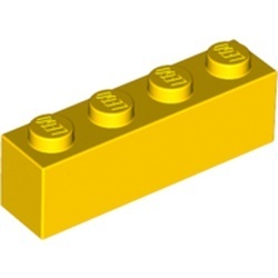 3010-3GB BULK STENEN: 100x Steen 1x4 geel gebruikt *1A017