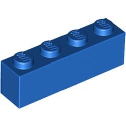 3010-7G Steen 1x4 blauw gebruikt *1A018