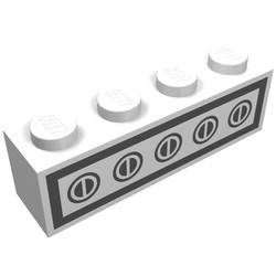 3010p41-1G Steen 1x4 Knoppen gasfornuis wit gebruikt *5V04-02