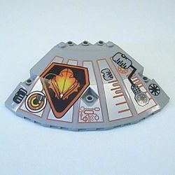30117pb01-9 Paneel 10x10x2 1/3 schotel-top UFO logo- links lichtgrijs (klassiek) gebruikt *