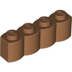 30137-150G Steen 1x4 gewelfd caramel, midden gebruikt *1R005