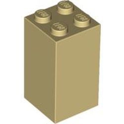 30145-2G Steen 2x2x3 crème gebruikt *1D001