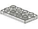 3020-12G Platte plaat 2x4 transparant gebruikt *1B365