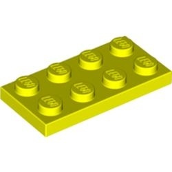3020-236 Platte plaat 2x4 neon geel NIEUW *1B205