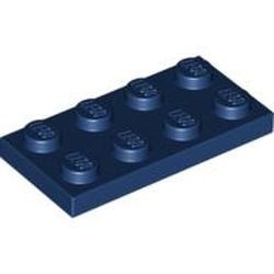 3020-63 Platte plaat 2x4 blauw, donker NIEUW *1B204